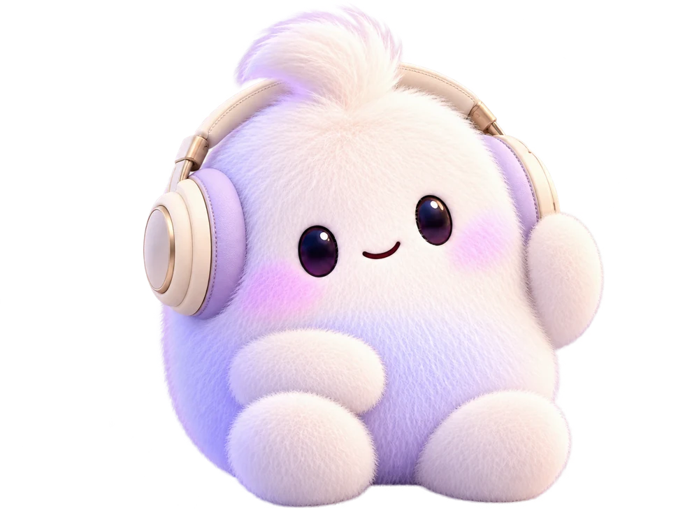 Pumli listening with headphones